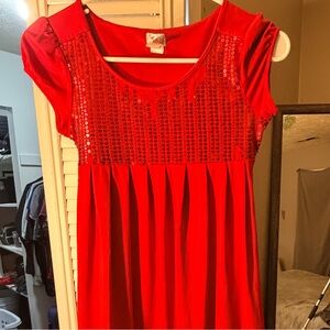 Justice Red Sequin Kids Dress